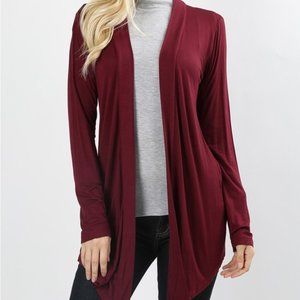 Burgundy Lightweight Cardigan Layering Piece